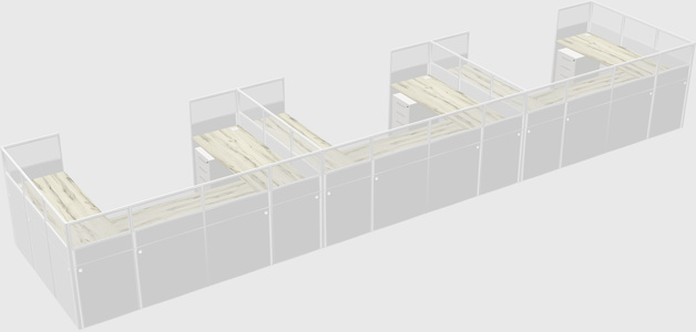 Cabine en u