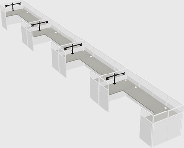 U-shaped cubicle