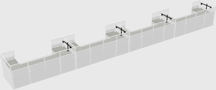 U-shaped cubicle