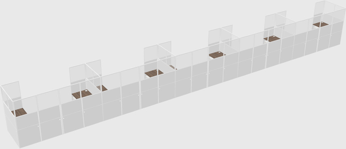 U-shaped cubicle