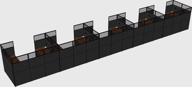 U-shaped cubicle