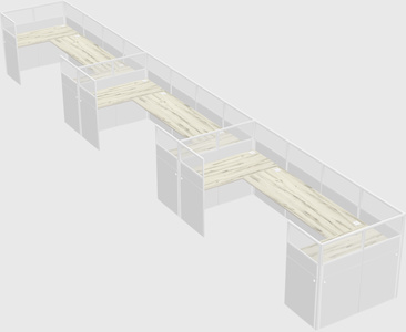 U-shaped cubicle