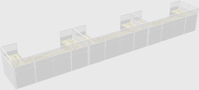 U-shaped cubicle