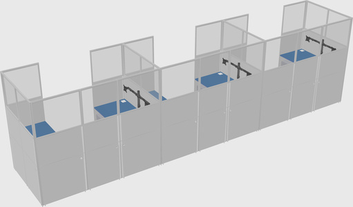 U-shaped cubicle