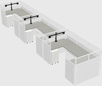 U-shaped cubicle