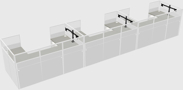 U-shaped cubicle