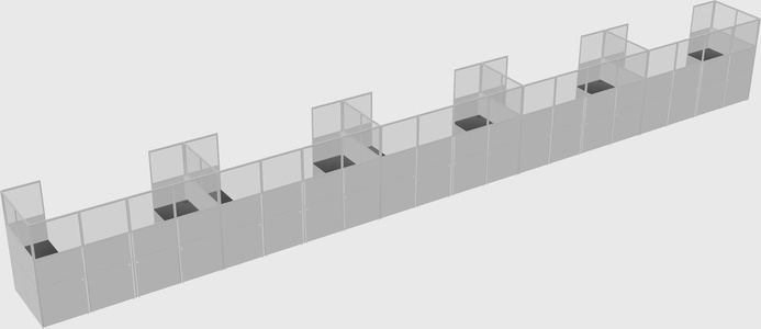 U-shaped cubicle
