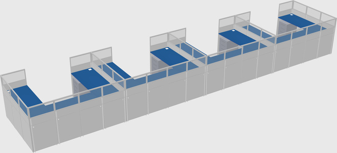 U-shaped cubicle