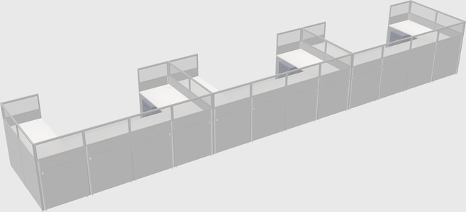 U-shaped cubicle