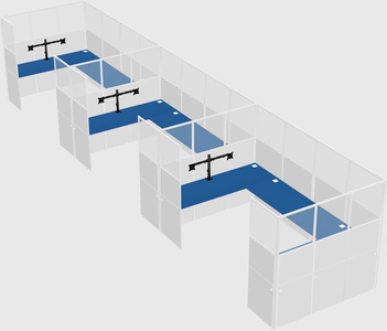 U-shaped cubicle