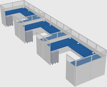U-shaped cubicle