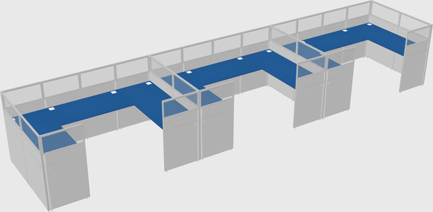 U-shaped cubicle