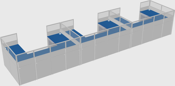 U-shaped cubicle
