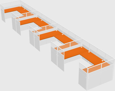 U-shaped cubicle