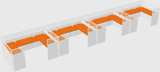 U-shaped cubicle