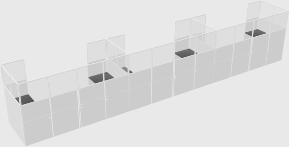 U-shaped cubicle