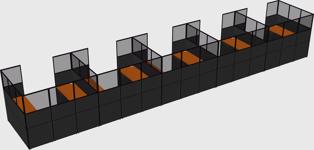 U-shaped cubicle