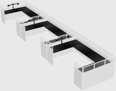 U-shaped cubicle