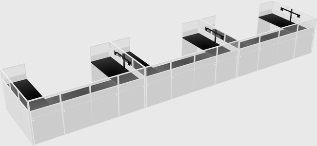 U-shaped cubicle