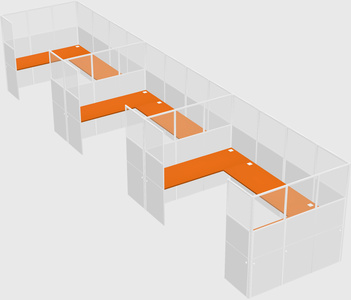 U-shaped cubicle