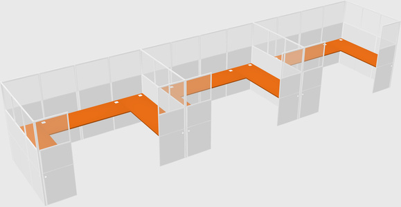 U-shaped cubicle
