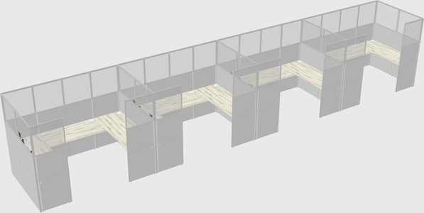 U-shaped cubicle