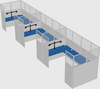 U-shaped cubicle