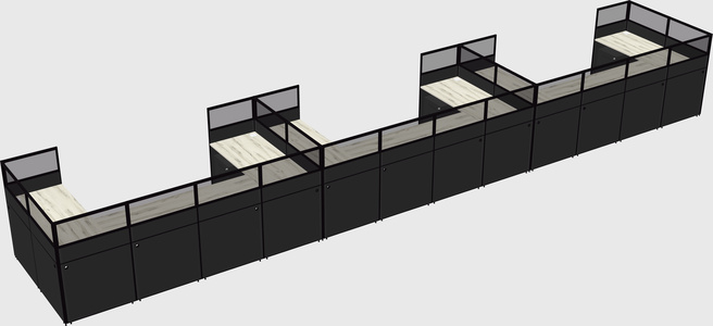 Cabine en u