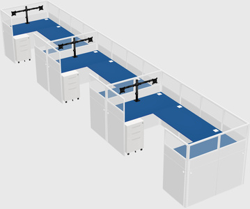 U-shaped cubicle