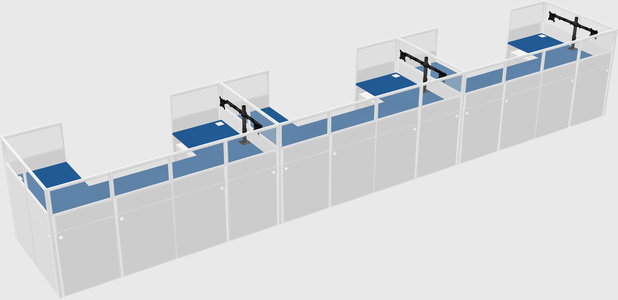 U-shaped cubicle