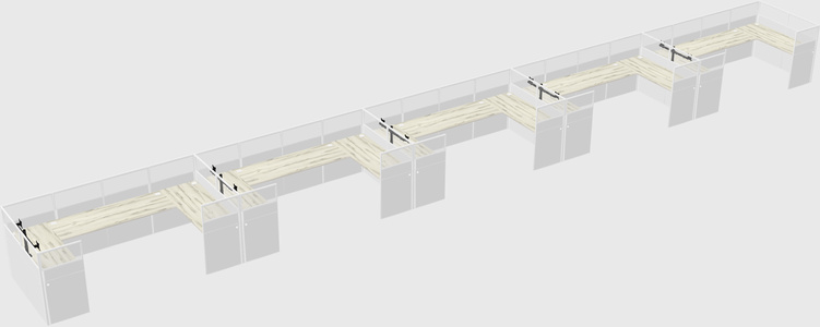 U-shaped cubicle
