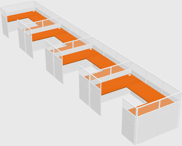 U-shaped cubicle