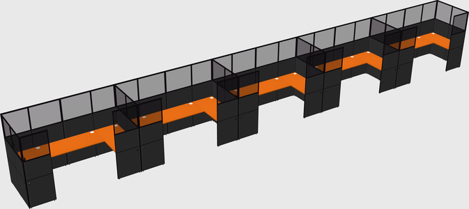 U-shaped cubicle