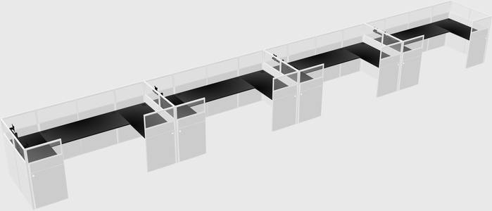U-shaped cubicle