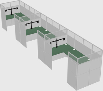 U-shaped cubicle