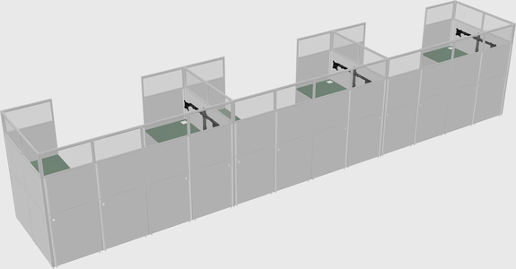 U-shaped cubicle