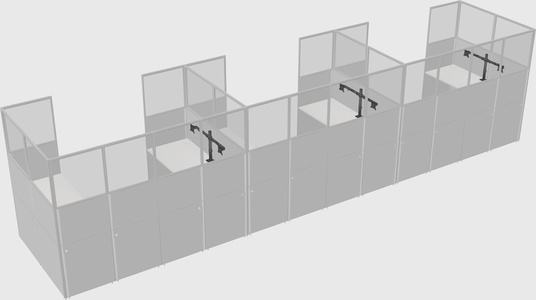 U-shaped cubicle