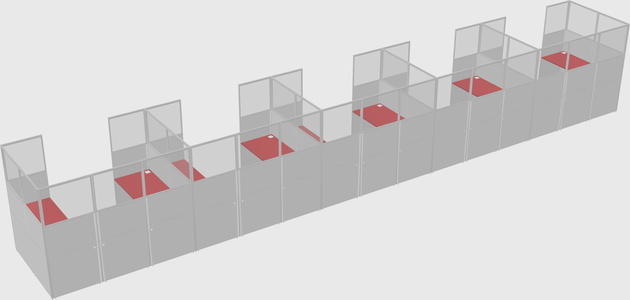 U-shaped cubicle