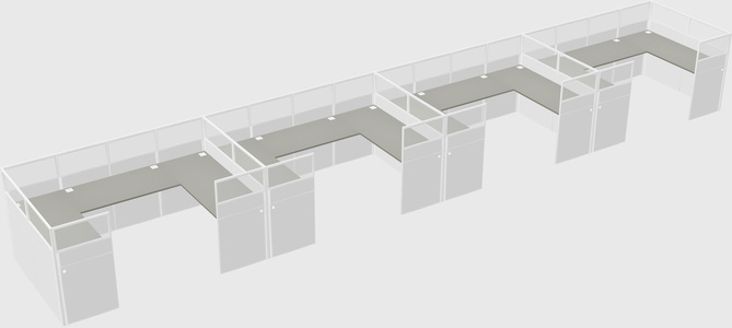 U-shaped cubicle