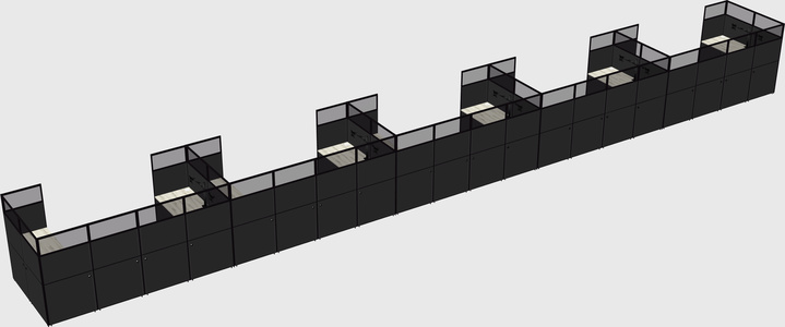 U-shaped cubicle