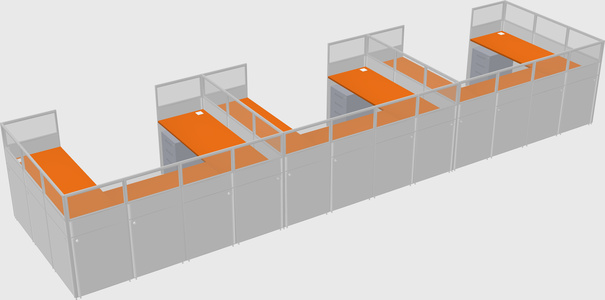 Cabine en u