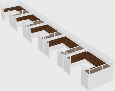 U-shaped cubicle