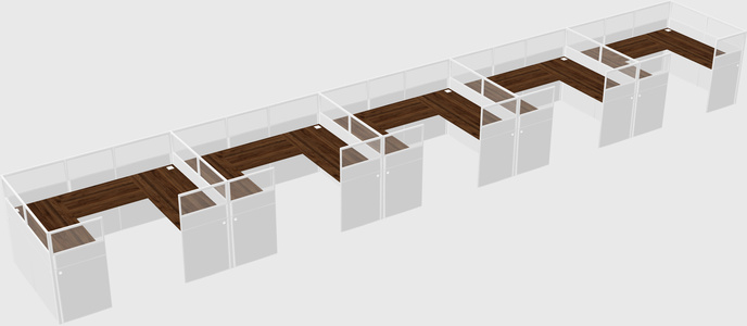 U-shaped cubicle