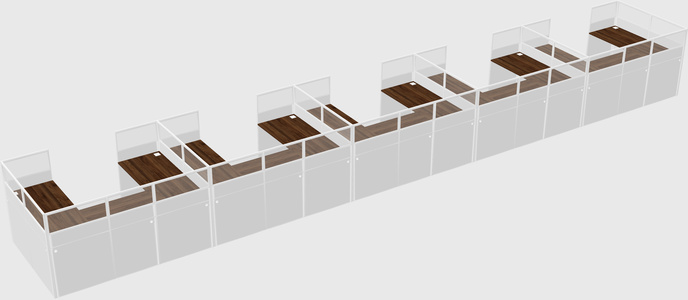 U-shaped cubicle