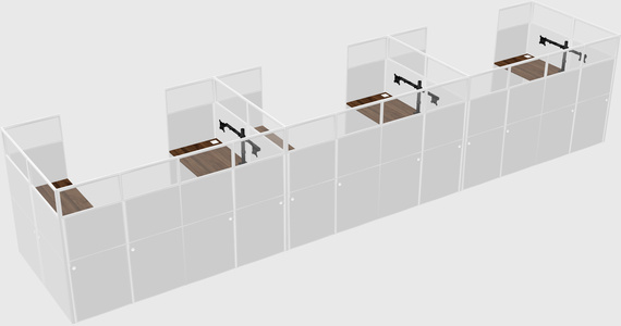 U-shaped cubicle