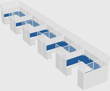 U-shaped cubicle
