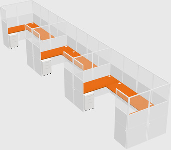 U-shaped cubicle