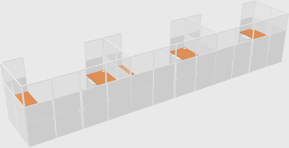 U-shaped cubicle