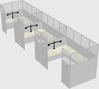 U-shaped cubicle
