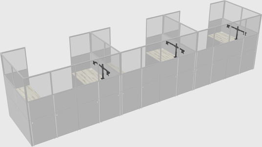 U-shaped cubicle